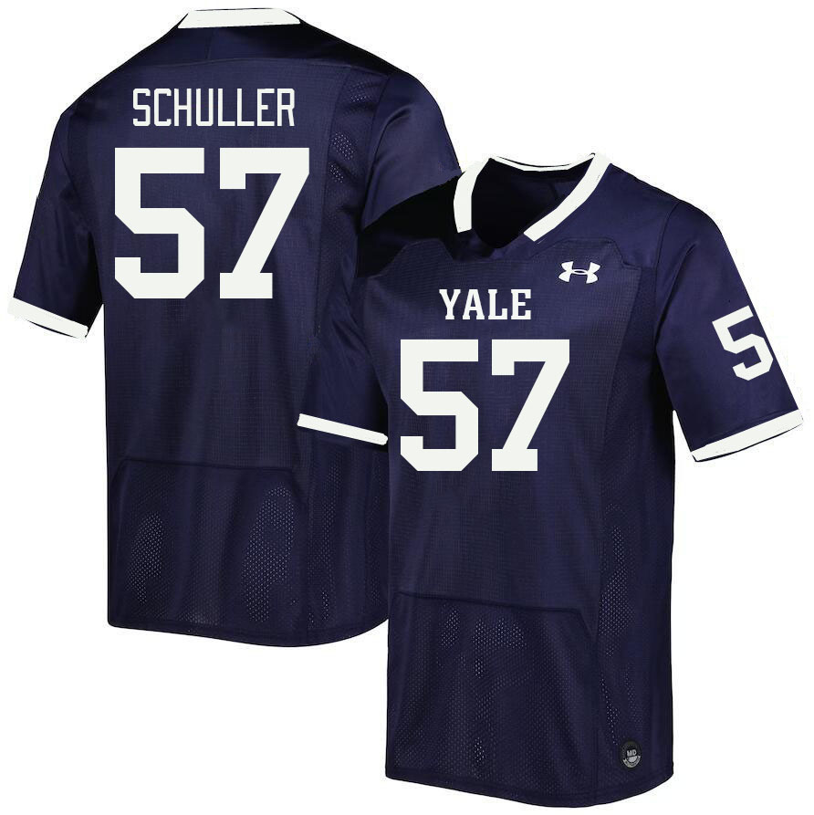 Men-Youth #57 Cubby Schuller Yale Bulldogs 2023 College Football Jerseys Stitched-Blue